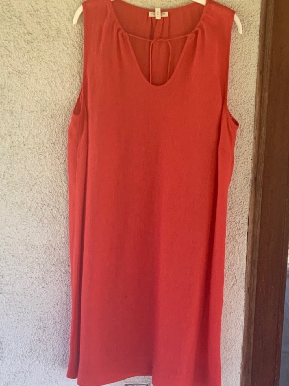 EILEEN FISHER 100% LINEN MIDI DRESS